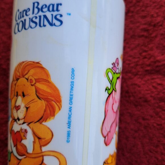 2 Vtg 1985 Care Bears Deka Plastic Cups/Tumbler, Care Bear Cousins Rainbow Cup. - Picture 4 of 13